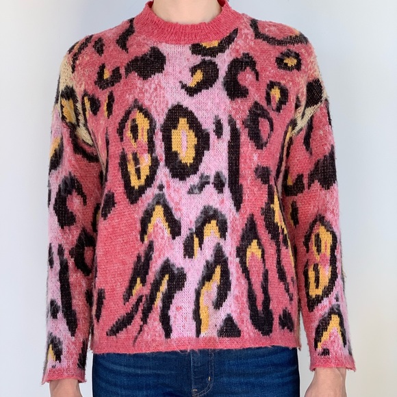 Animal Print Mockneck Sweater - Picture 8 of 9